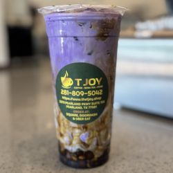 T'JOY Coffee & Teahouse - I ordered the Ube crème brûlée since they've opened this has been my go to drink it's always so good !!