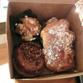 Brown Bear Baking - Blueberry muffin, bear claw, sticky bun, and orange morning roll. - Coffee & Tea Near Me - Eastsound, Washington