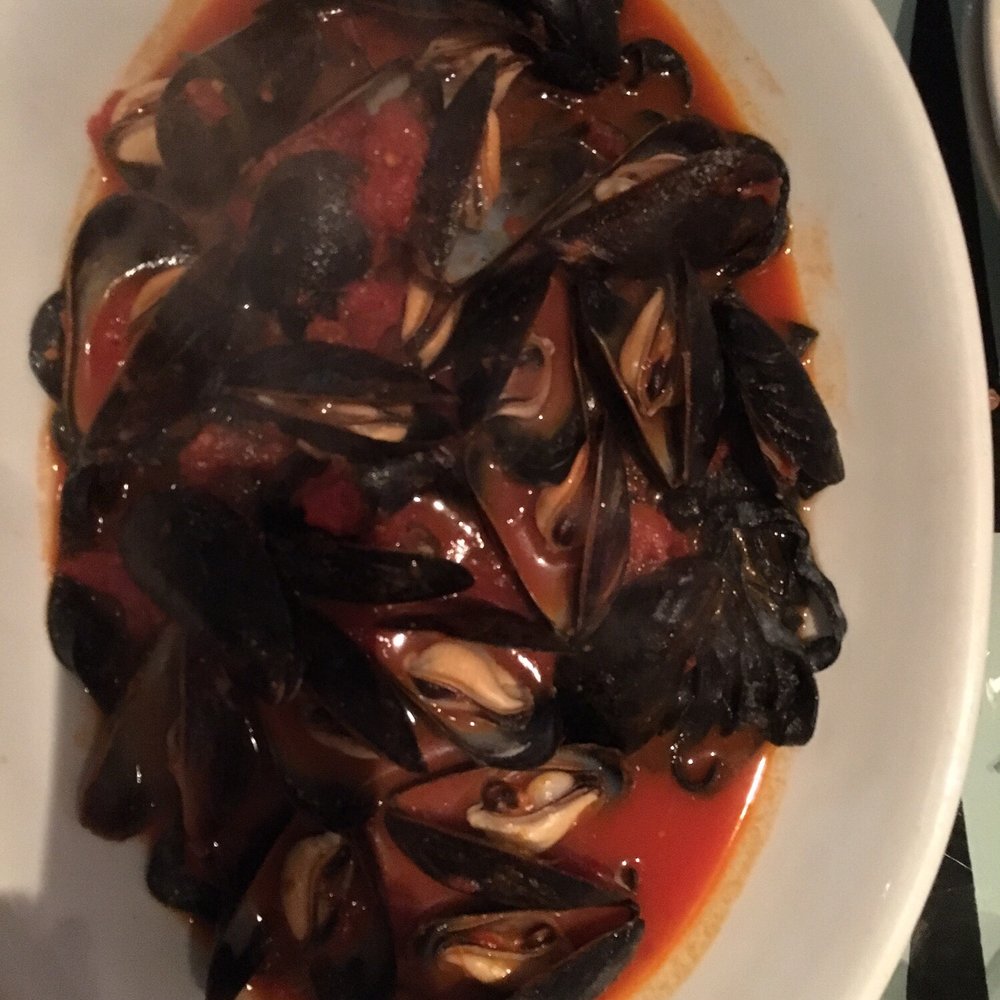 Dinamo - Squid ink fettuccine with mussels in red sauce - Seafood Near Me - Richmond, Virginia Dinamo - Squid ink fettuccine with mussels in red sauce - Seafood Near Me - Richmond, Virginia