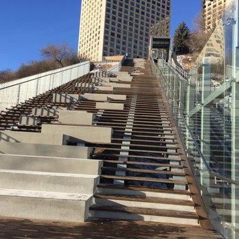 100 Street Funicular - View facing up. - Local Flavor Near Me - Edmonton, Alberta