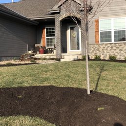 Berm with new mulch
