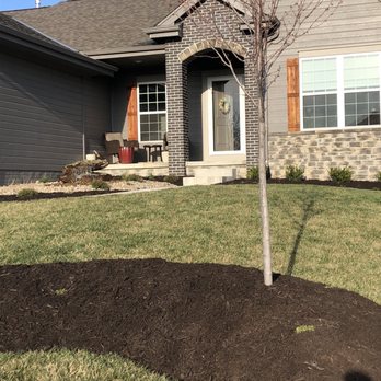 Yano's Nursery - Berm with new mulch - Landscaping Near Me - Omaha, Nebraska