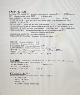Menu photo 3 Rocky's Super Dog Drive Inn Lamesa, TX