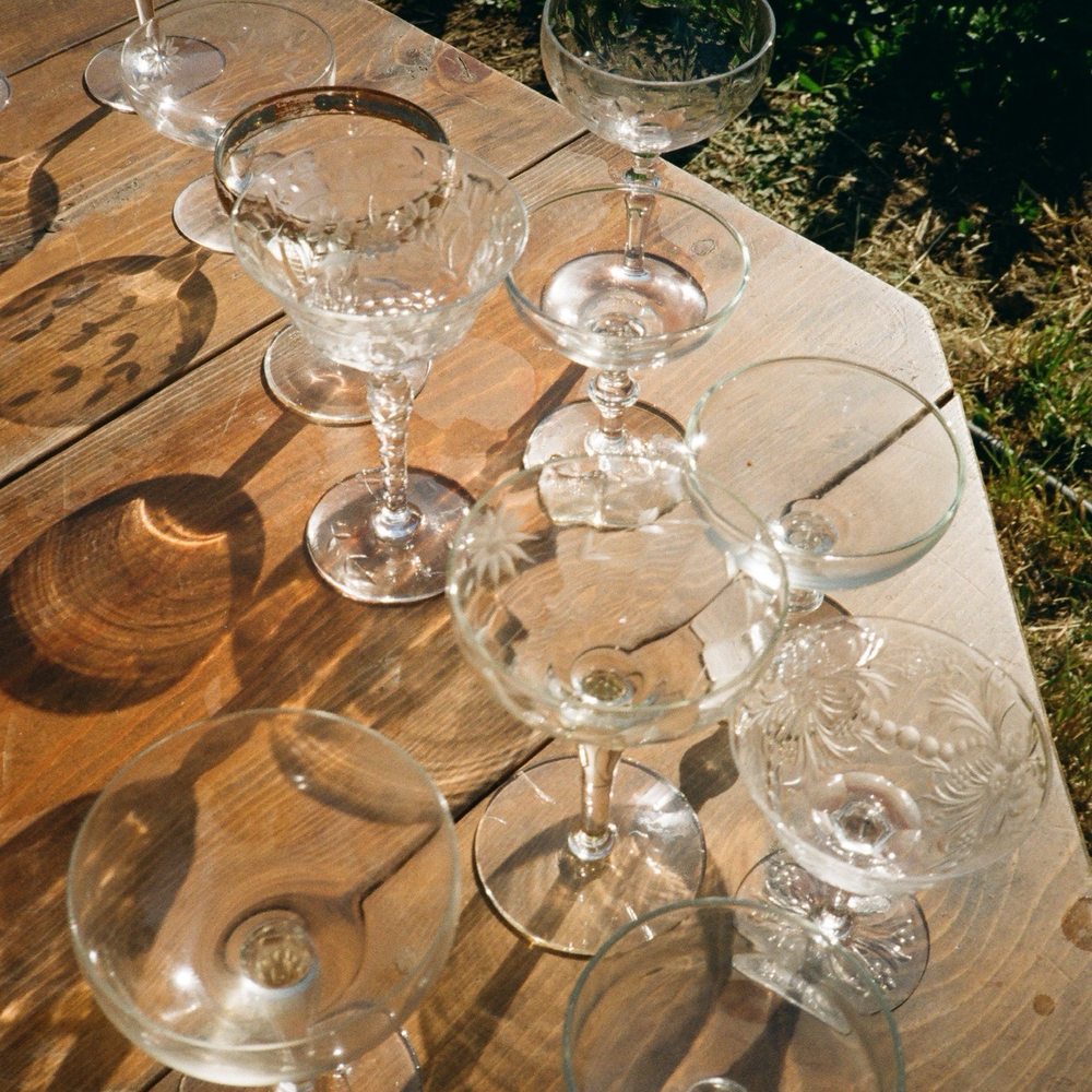 Matt Rowland Events - Vintage glasses we rented from Matt - Wedding Planning Near Me Matt Rowland Events - Vintage glasses we rented from Matt - Wedding Planning Near Me