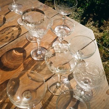 Matt Rowland Events - Vintage glasses we rented from Matt - Wedding Planning Near Me Matt Rowland Events - Vintage glasses we rented from Matt - Wedding Planning Near Me