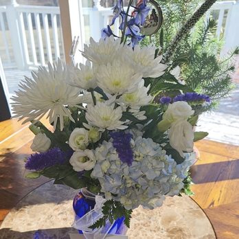 Merrimon Florist - A beautiful sympathy bouquet for a veteran who lost his young daughter. - Florists Near Me - Asheville, North Carolina Merrimon Florist - A beautiful sympathy bouquet for a veteran who lost his young daughter. - Florists Near Me - Asheville, North Carolina