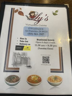 Menu photo 7 Ly's Vietnamese Cuisine San Francisco, CA Menu photo 7 Ly's Vietnamese Cuisine San Francisco, CA