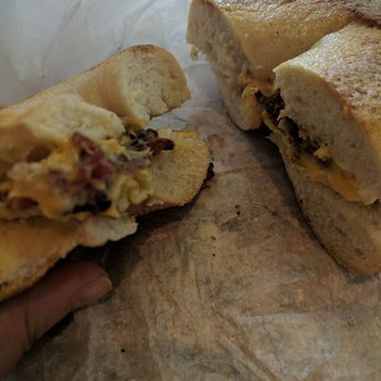 Brooklyn Bagel Bakery - plain toasted bacon eg and cheese - Bagels Near Me - Arlington, Virginia