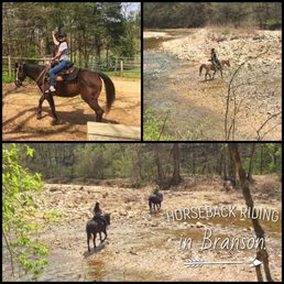 Great time riding horses in Branson.