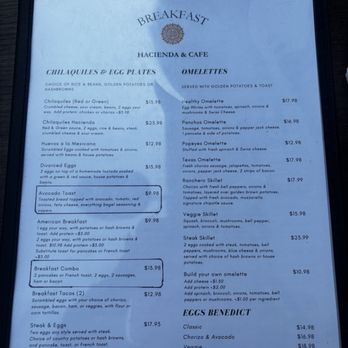 Breakfast Hacienda & Cafe - Menu - Mexican Near Me - Riverside, Illinois