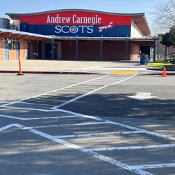 Andrew Carnegie Middle School - Front area of the school