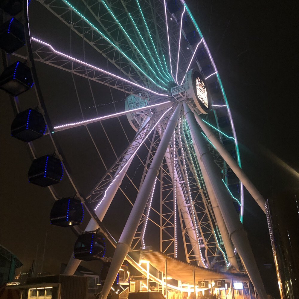 Navy Pier's Centennial Wheel - Close-up of the Ferris wheel. - Amusement Parks Near Me - Chicago, Illinois Navy Pier's Centennial Wheel - Close-up of the Ferris wheel. - Amusement Parks Near Me - Chicago, Illinois