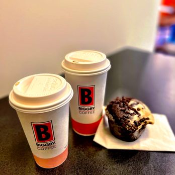 Biggby Coffee - Coffees with tuxedo muffin - Coffee & Tea Near Me - Raleigh, North Carolina