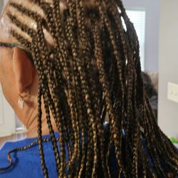 Combo cornrows and braids