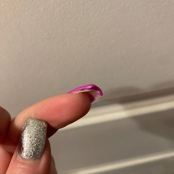 Star Nails - Literally just left and the over lay is coming off my nail. Took her almost two hours and they all look like crap. - Nail Salons Near Me - Midlothian, Illinois Star Nails - Literally just left and the over lay is coming off my nail. Took her almost two hours and they all look like crap. - Nail Salons Near Me - Midlothian, Illinois