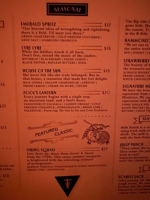 Menu photo 2 Tonic Santa Fe, NM Menu photo 2 Tonic Santa Fe, NM