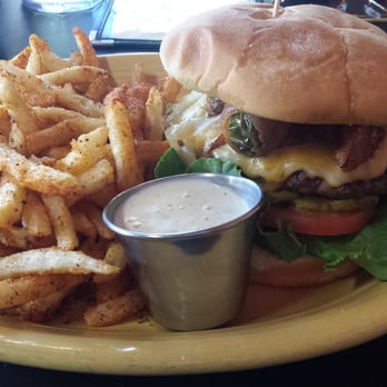 Block 15 Brewing - Southwest burger, Cajun fries and a side of ranch! - New American Near Me - Corvallis, Oregon
