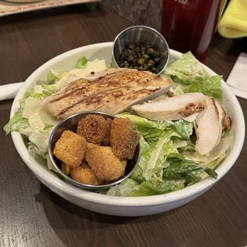 Montana Jack - Chicken Caesar Salad with Fried Capers and Croutons - Burgers Near Me - Big Sky, Montana