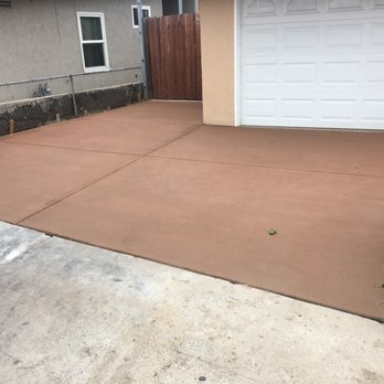 Morello Concrete Const - After: New colored concrete driveway in Oak Park - Masonry/Concrete Near Me - Santee, California Morello Concrete Const - After: New colored concrete driveway in Oak Park - Masonry/Concrete Near Me - Santee, California