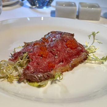 Hisop - Bottom rounds beef with chanterelle and frisé - Mediterranean Near Me - Barcelona, B Hisop - Bottom rounds beef with chanterelle and frisé - Mediterranean Near Me - Barcelona, B