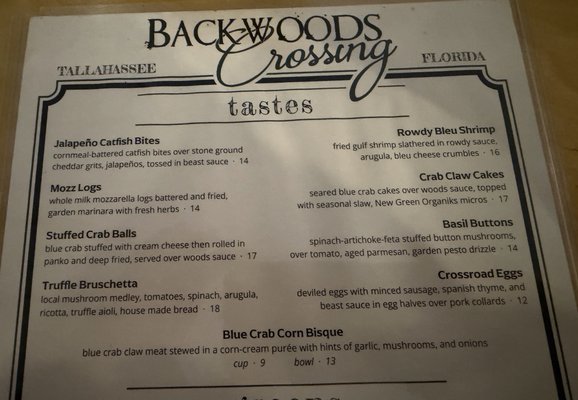 Menu photo 1 Backwoods Crossing Tallahassee, FL