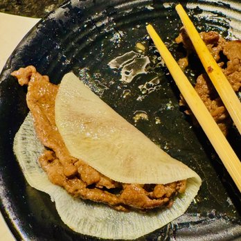Yama Sushi - Bulgogi in radish slice from food bar - Sushi Bars Near Me - North Las Vegas, Nevada Yama Sushi - Bulgogi in radish slice from food bar - Sushi Bars Near Me - North Las Vegas, Nevada