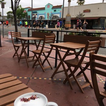 Holsem Coffee - The patio (with marathoners and mariachis!) - Coffee & Tea Near Me - San Diego, California