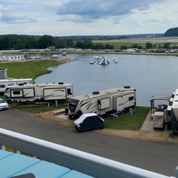 Coconut Cove - Eating at the restaurant that over looks the lake and campsites. - Bars Near Me - Hazel Green, Wisconsin