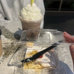 Lemon bar and Funky monkey frappe