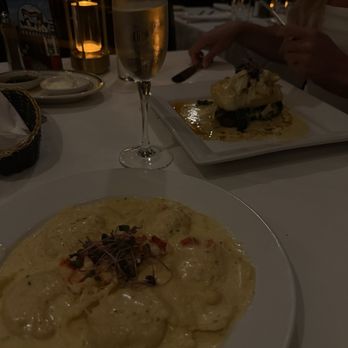 Alexander's - Lobster ravioli and halibut - Steakhouses Near Me - Ormond Beach, Florida