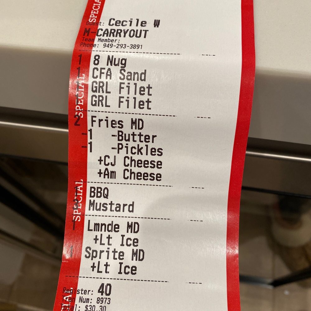 Chick-fil-A - Much better ordering on my own so no one messes it up! Lite ice so it's not filled 1/2, 2/3 with ice and hardly any Chick-fil-A Lemonade! - Fast Food Near Me - Irvine, California Chick-fil-A - Much better ordering on my own so no one messes it up! Lite ice so it's not filled 1/2, 2/3 with ice and hardly any Chick-fil-A Lemonade! - Fast Food Near Me - Irvine, California
