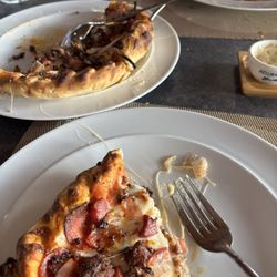La Barca - All meat pizza with thick crust