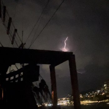 Pirate Ship - Random lightning strike during the night show - Tours Near Me - Puerto Vallarta, JAL