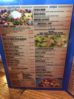Menu photo 5 Billy's Grille & Bar Bay City, TX