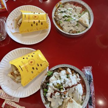 The Halal Guys - Beef gyro and bbq chicken platter - Middle Eastern Near Me - Alexandria, Virginia