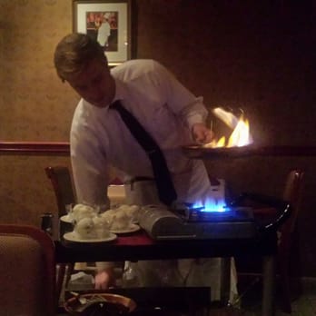 Steak 38 - Making of the bananas foster. - Steakhouses Near Me - Cherry Hill, New Jersey Steak 38 - Making of the bananas foster. - Steakhouses Near Me - Cherry Hill, New Jersey