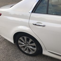 I don't have a "before" picture with the scrapes and damage, but it's now PERFECT after the repair! I don't have a "before" picture with the scrapes and damage, but it's now PERFECT after the repair!