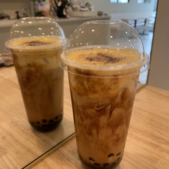 Boki’s Tea House - Brown sugar boba milk tea with cream brûlée - Bubble Tea Near Me - Chicago, Illinois