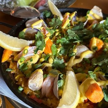 DAMA - Seafood paella, Corn - Latin American Near Me - Los Angeles, California DAMA - Seafood paella, Corn - Latin American Near Me - Los Angeles, California
