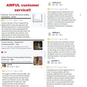 Horizon Services - Customer complaints against Horizon - Heating & Air Conditioning/HVAC Near Me - Mount Laurel, New Jersey