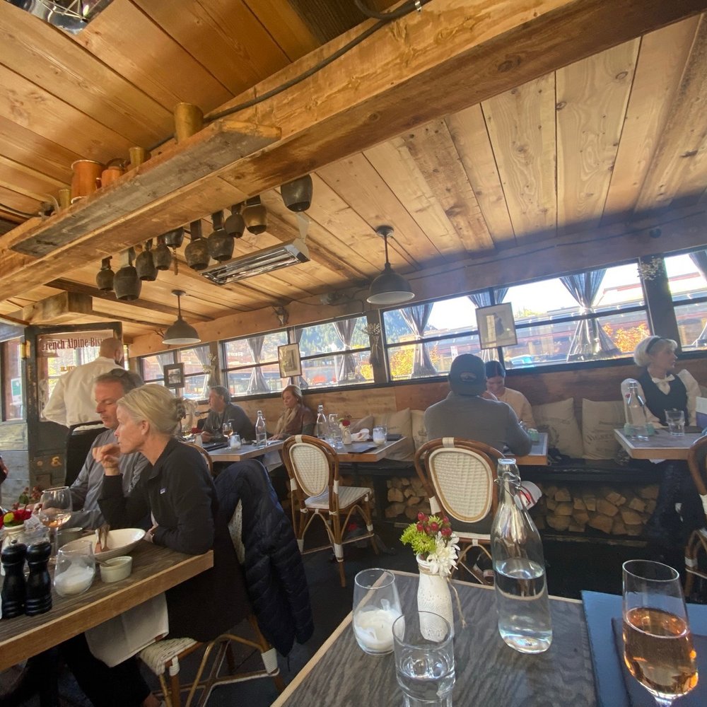 French Alpine Bistro - The interior of the upper-level seating - French Near Me - Aspen, Colorado French Alpine Bistro - The interior of the upper-level seating - French Near Me - Aspen, Colorado