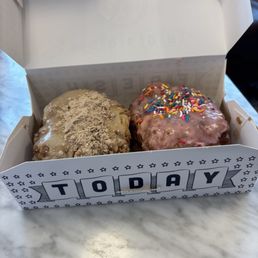 French toast and strawberry carnival donut French toast and strawberry carnival donut