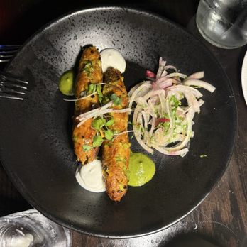 Amrina - Lamb Gilafi Seekh kebab - Indian Near Me - The Woodlands, Texas