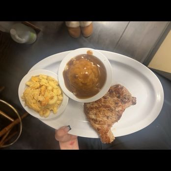 Sweet P's Southern Style - grilled pork chop, mashed potatoes, macaroni - Southern Near Me - Clarksville, Tennessee