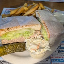 Double T Diner - Baltimore - Tuna salad on white toast w fries and coleslaw