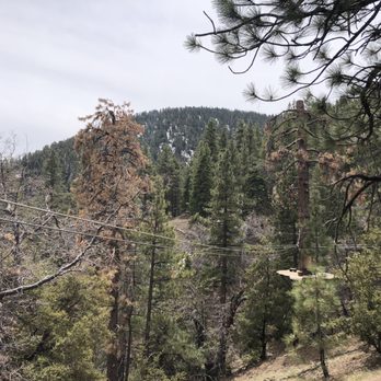 Ziplines at Pacific Crest - Fourth Zip Platform - Ziplining Near Me - Wrightwood, California
