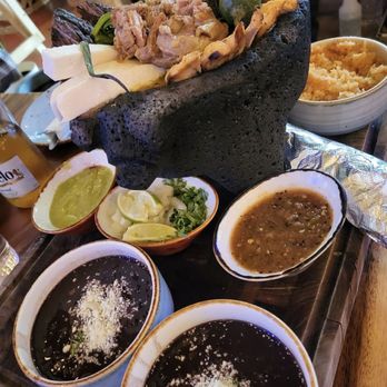El Cabron Kitchen & Cantina - Molcajete 2/5 not impressed, looks better than it tastes. - Mexican Near Me - San Jose, California El Cabron Kitchen & Cantina - Molcajete 2/5 not impressed, looks better than it tastes. - Mexican Near Me - San Jose, California