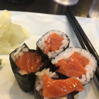 Sushi 5 - Salmon maki (I ate the other 2) - Japanese Near Me - North Vancouver, British Columbia Sushi 5 - Salmon maki (I ate the other 2) - Japanese Near Me - North Vancouver, British Columbia