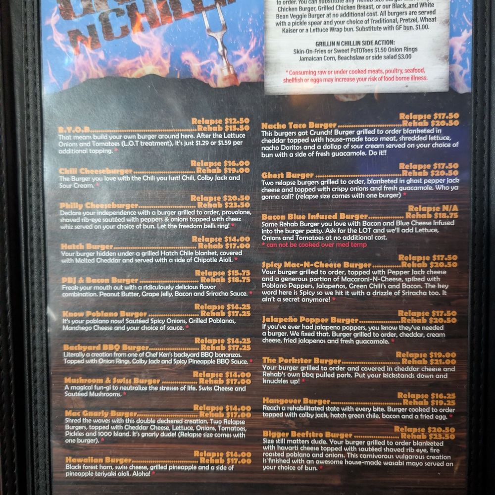 Rehab Burger Therapy - Menu - Burgers Near Me - Scottsdale, Arizona Rehab Burger Therapy - Menu - Burgers Near Me - Scottsdale, Arizona