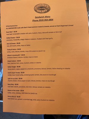 Menu photo 2 Colony's Quality Meats Grand Blanc, MI Menu photo 2 Colony's Quality Meats Grand Blanc, MI